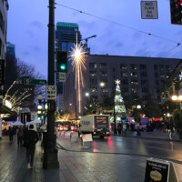 クリスマスのダウンタウンシアトル