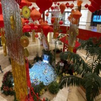 近所のショッピングモールの旧正月用の装飾