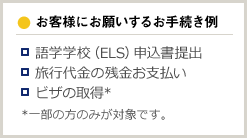 お客様にお願いするお手続き例